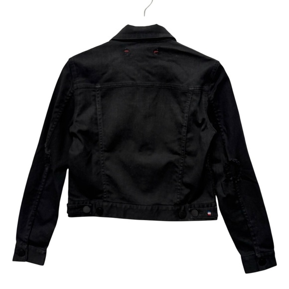 ETIENNE MARCEL Denim Crop Jacket Black Size Small NEW - Picture 2 of 9